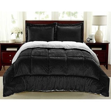 2 Piece Ultra Soft Sherpa Wrinkle Resistant Comforter Set